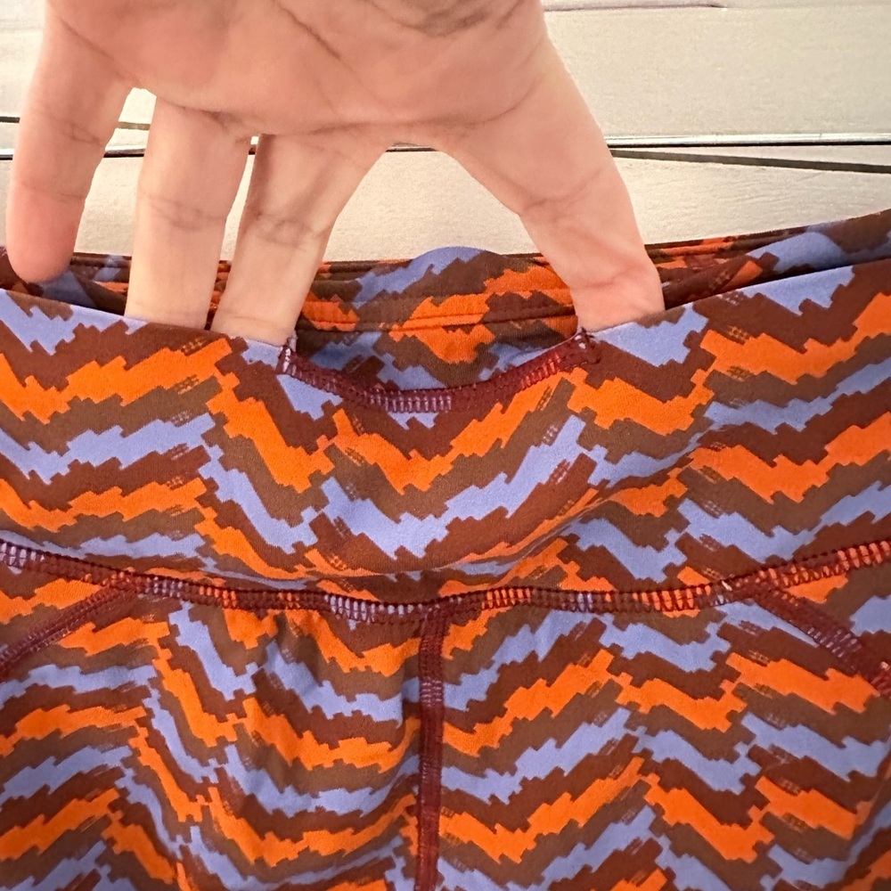JANJI L 7/8 groundworks woman pixel orange-purple camo mid-rise athletic legging - Picture 11 of 14